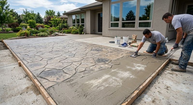 Textured Concrete Installation in Dallas, TX